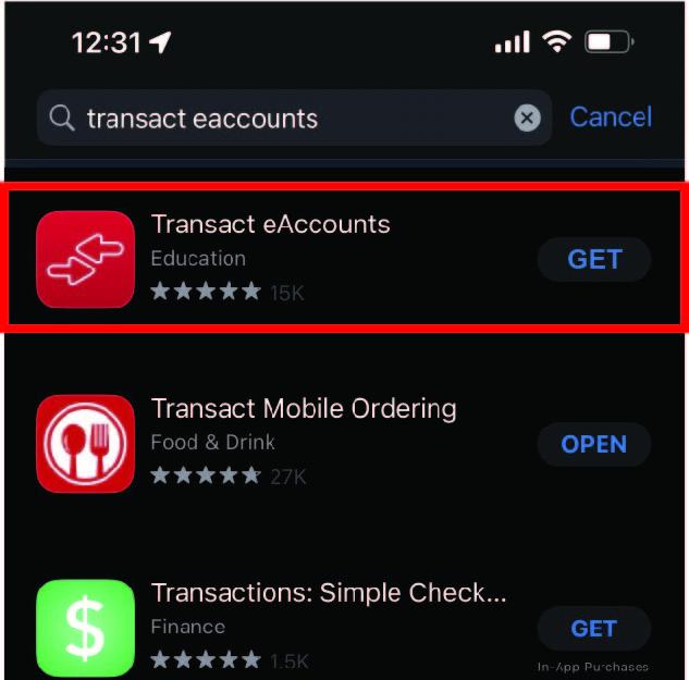 Install Transact eAccounts on Apple Device 