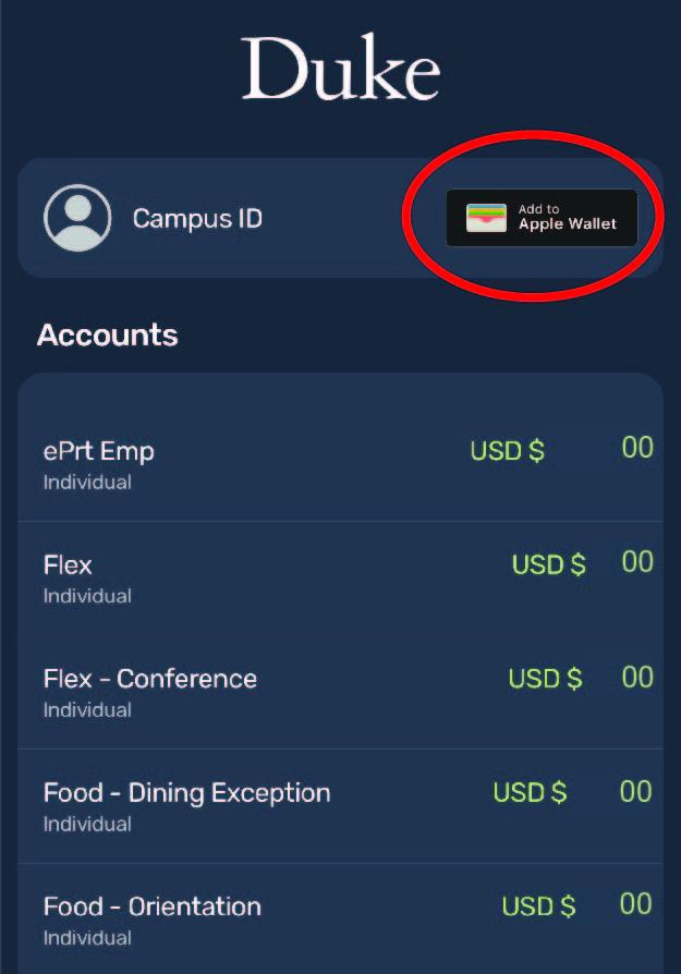 Add DukeCard to Apple Wallet Setup
